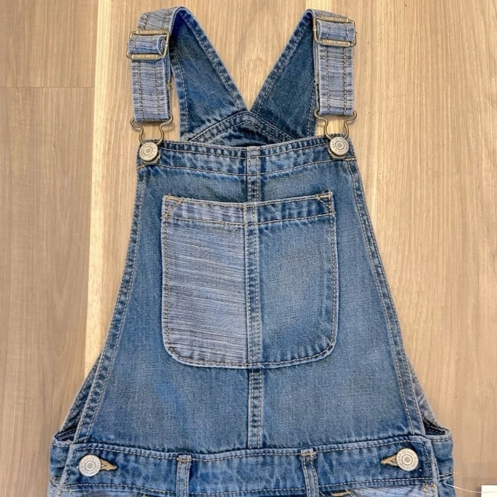 GAP kids Denim Shortalls, Short overalls, mixed washed denim, Adjustable, Med
